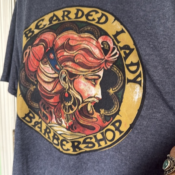 The Bearded Lady Heather Grey T-Shirt Hipster Cool Unisex Size Large - Picture 2 of 6